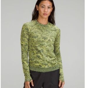 Lululemon Rest Less Pullover – Stratum Overlay Smoked Spruce/Wasabi – Size 4